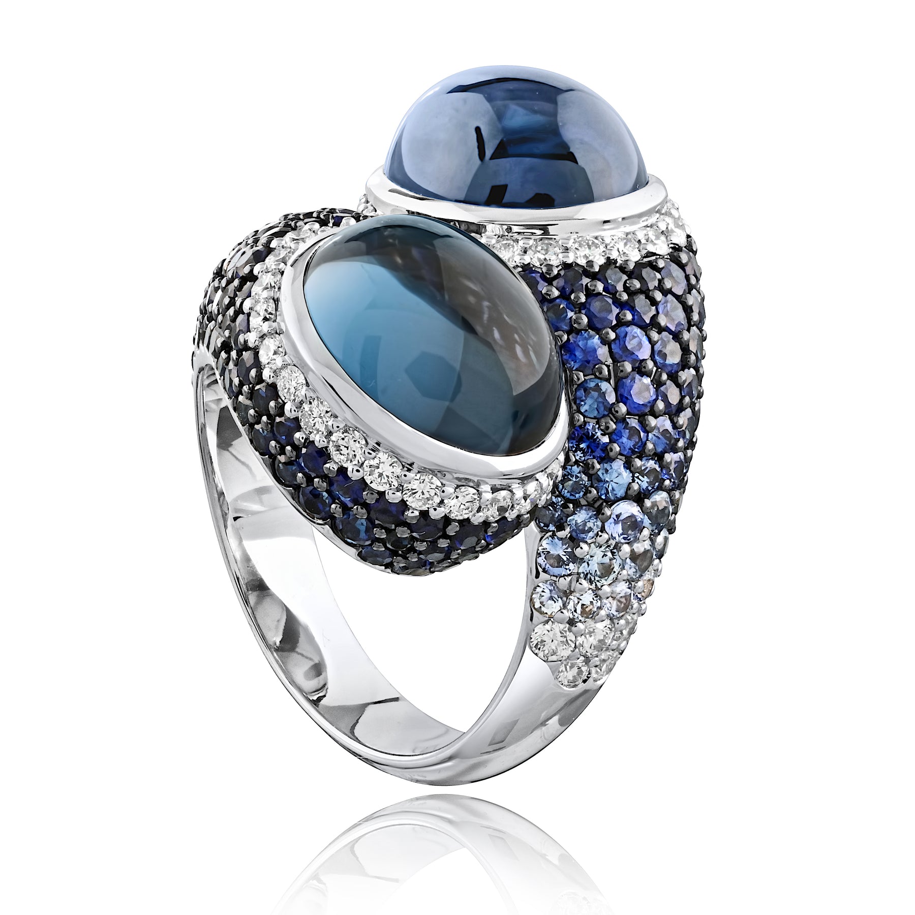 Classic Contrarie' Ring Modernized with Ombre' Addition