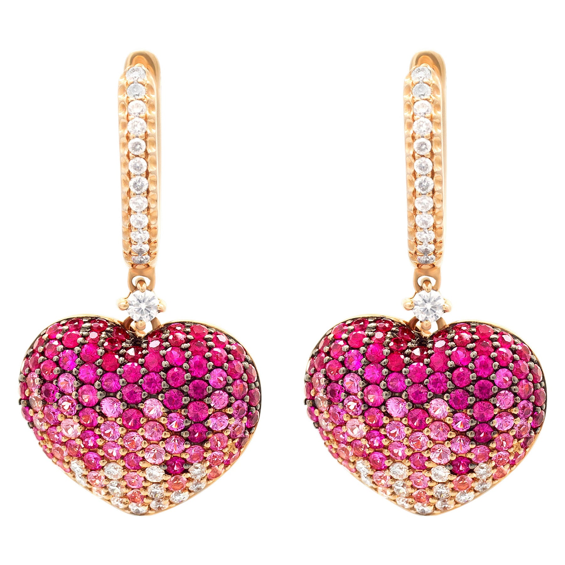 Full Colorful Hearths Earrings
