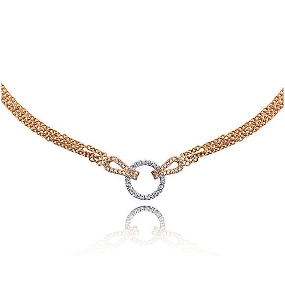 Different Diamond Circle Necklace