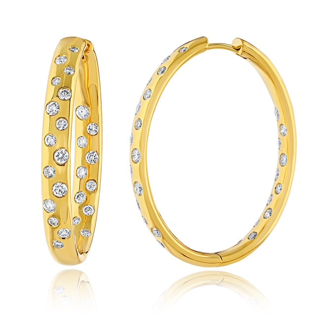 Joyful Diamond Hoops