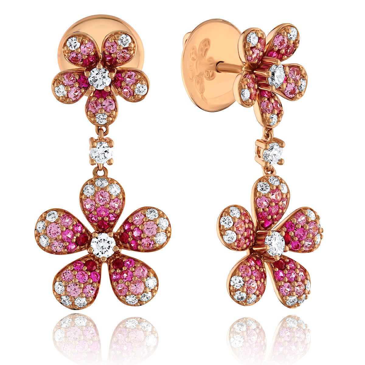 Moving Flowers Ombre’ Earrings
