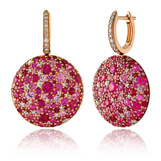 Splendid New Mixed Colors Pink Gold Earrings