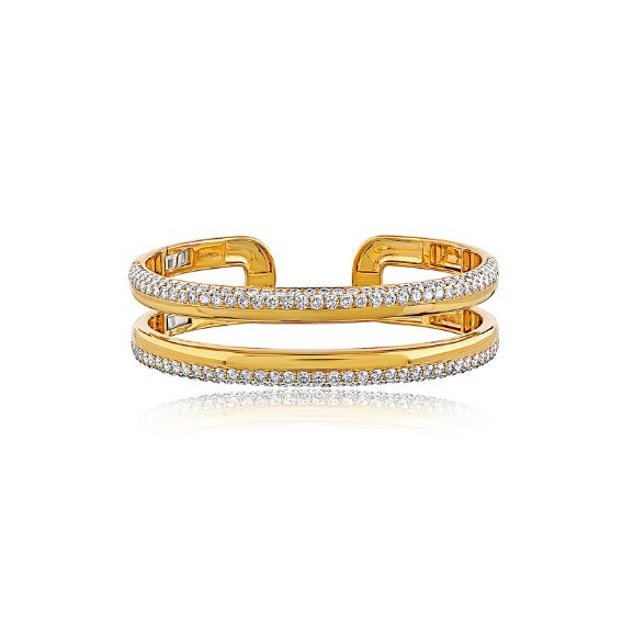 Diamond Embrace 18K Yellow Gold Cuff