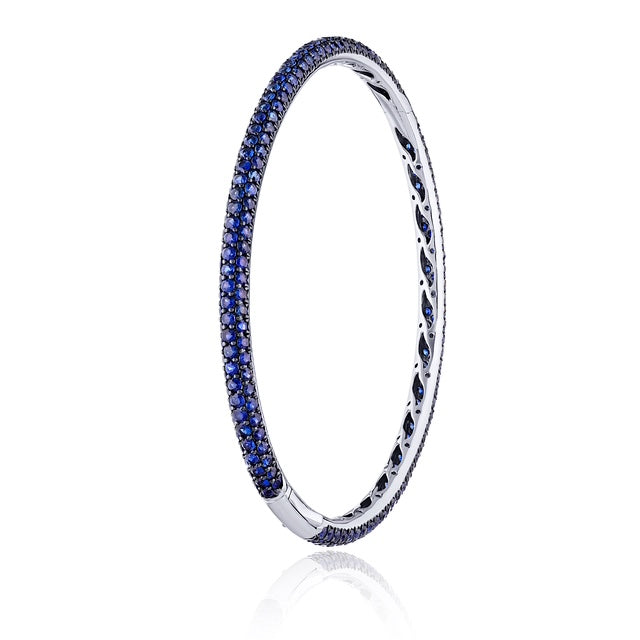 Elegant colorful cuff, stackable, with stones all the way around