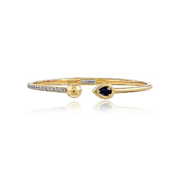 Simple and Elegant Pink Sapphire Cuff