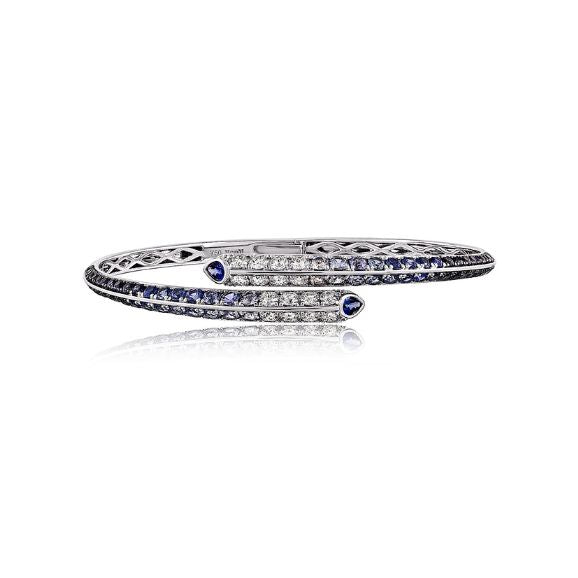 Love Arrows Ombre in  Blue Sapphires and Diamonds