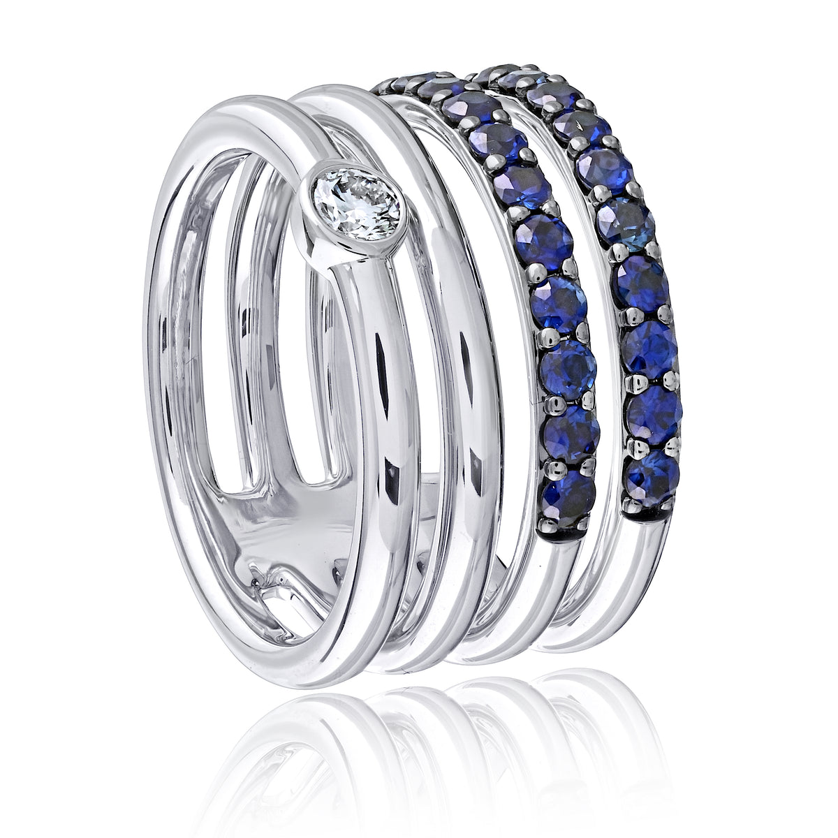 Modern Everyday  White Gold Ring