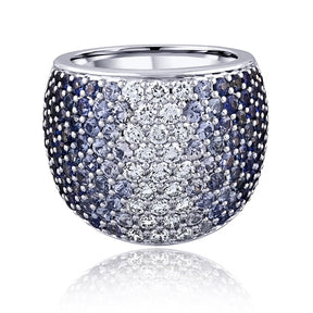 Ombre' New Spectacular White Gold Ring