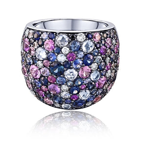 Spectacular Mixed Color White Gold Ring