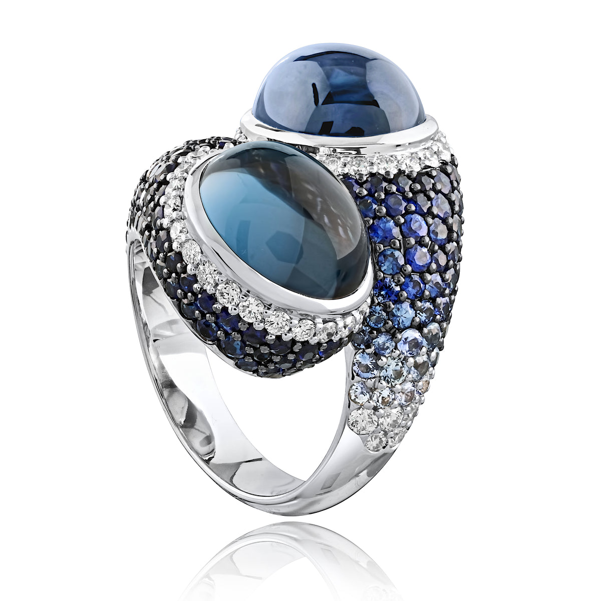Classic Contrarie' Ring Modernized with Ombre' Addition