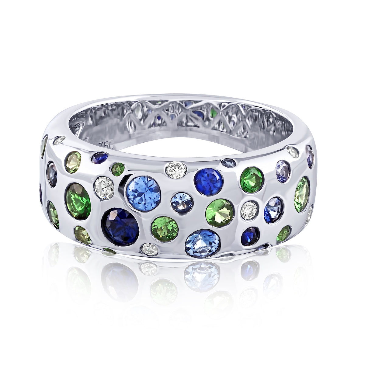 Unisex Color White Gold Ring