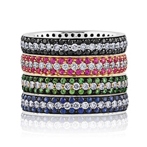 Simple and fun ring, nice by itself, also stackable with others in different colors