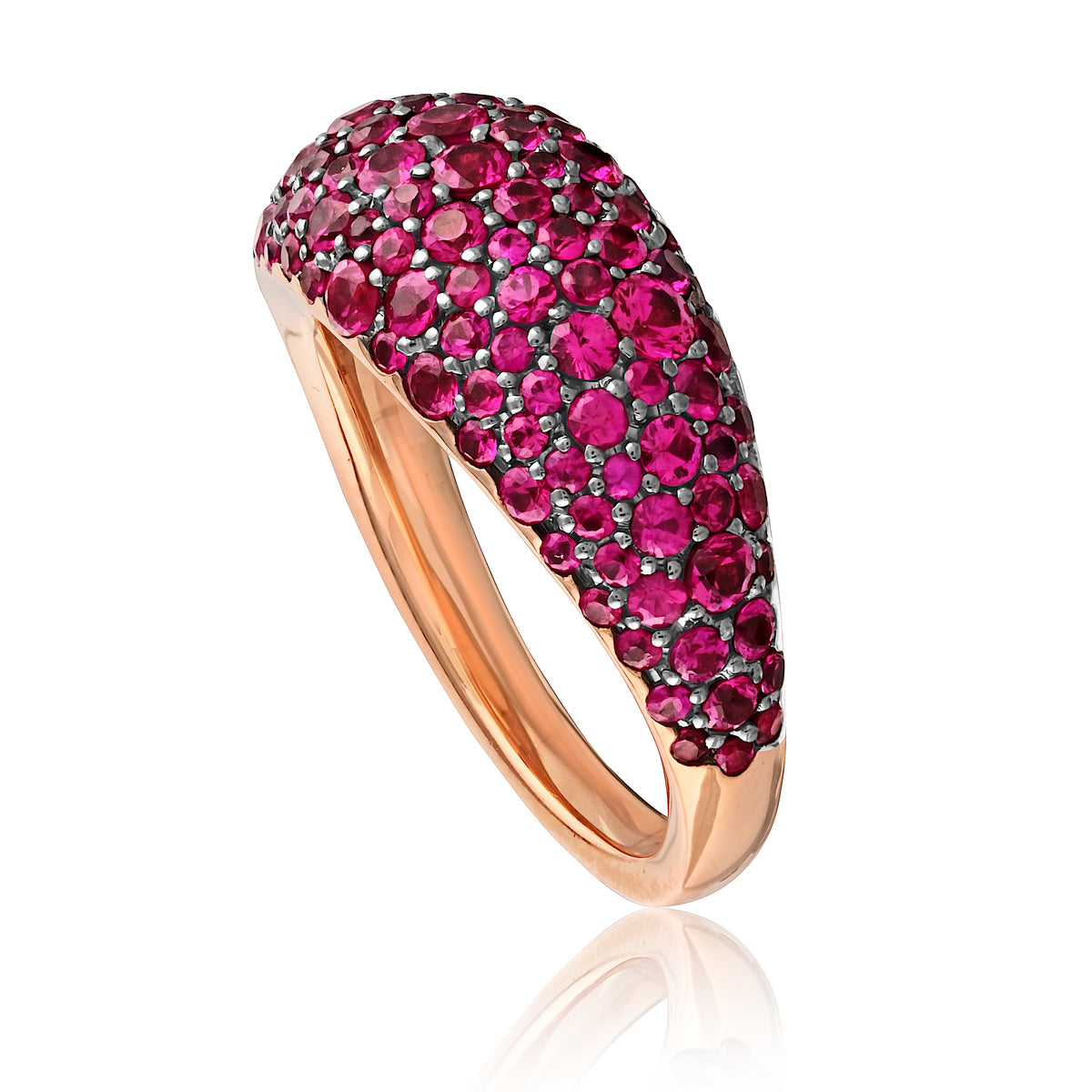 Classic Small Domed Pink Gold Ring