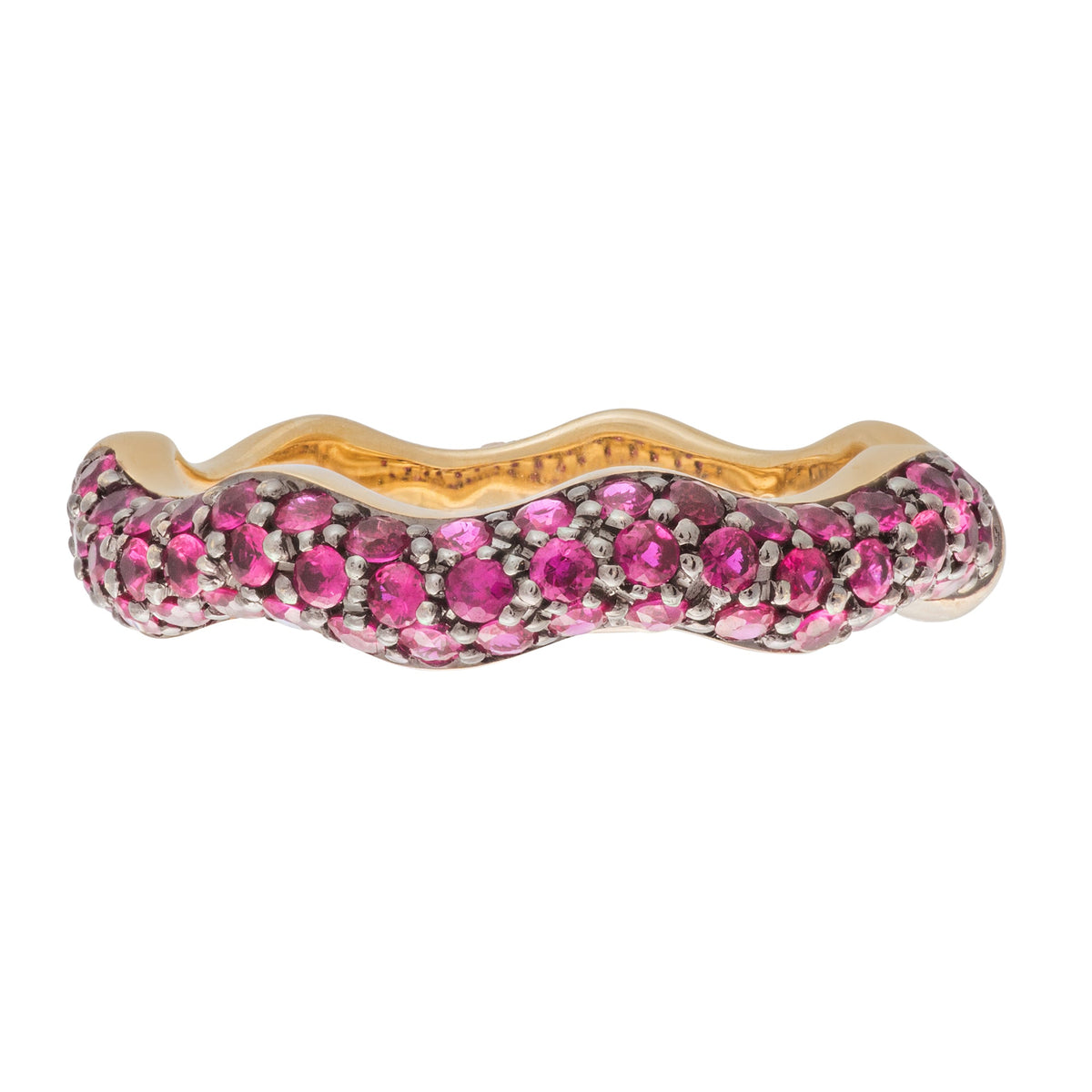 Wavy Stackable Half The Way Ring
