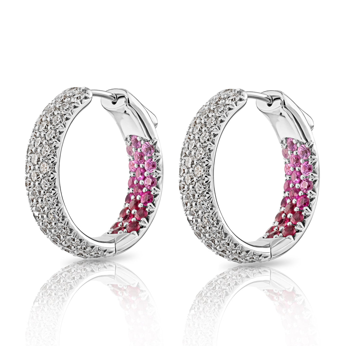 White Gold Round Hoop