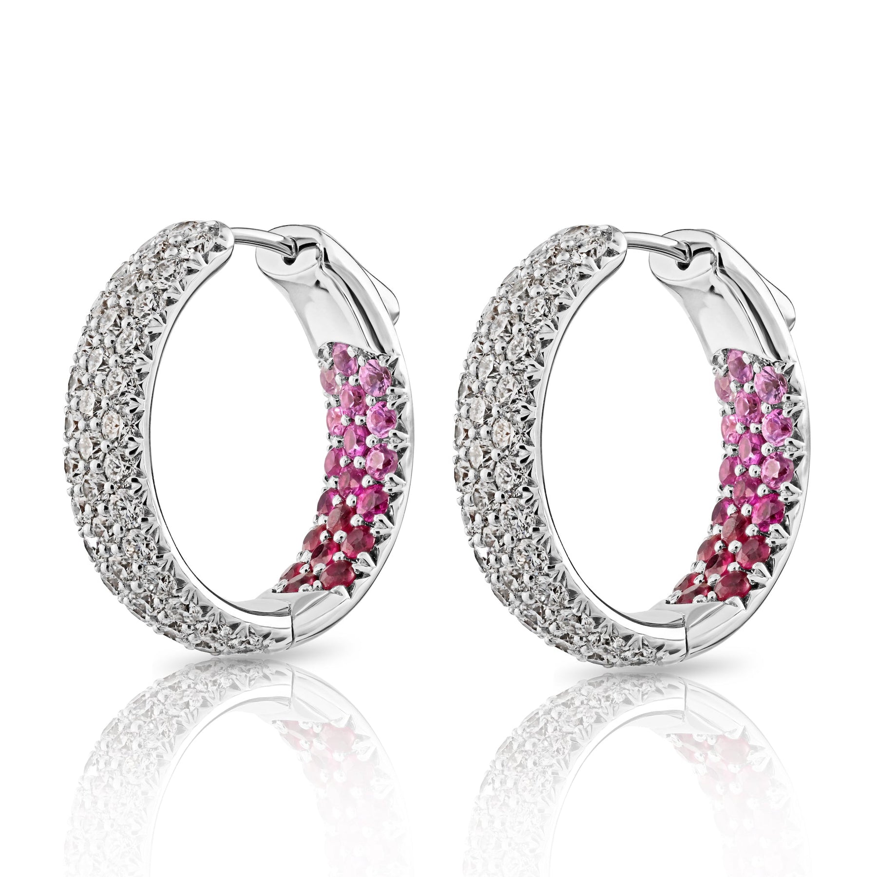 White Gold Round Hoop