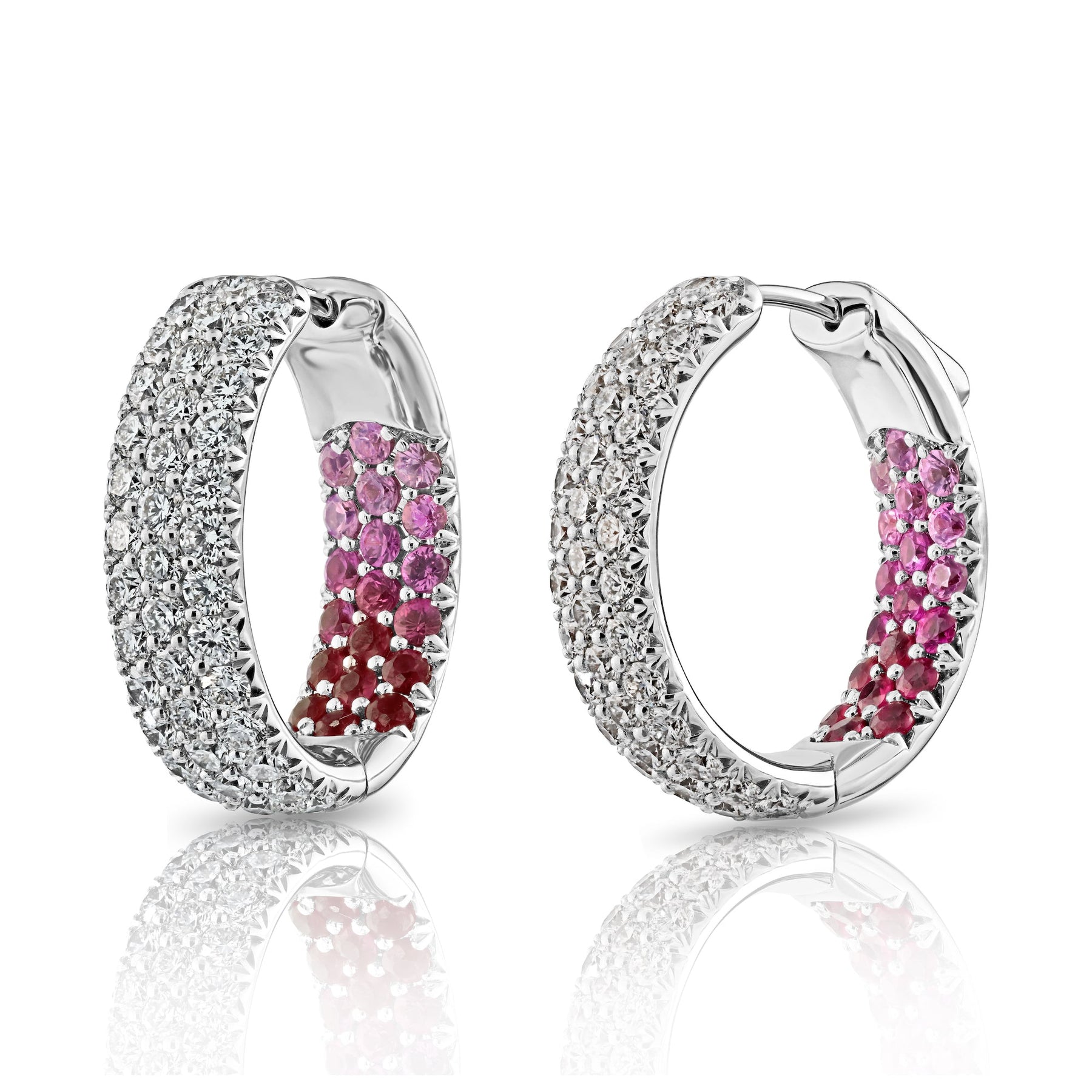 White Gold Round Hoop