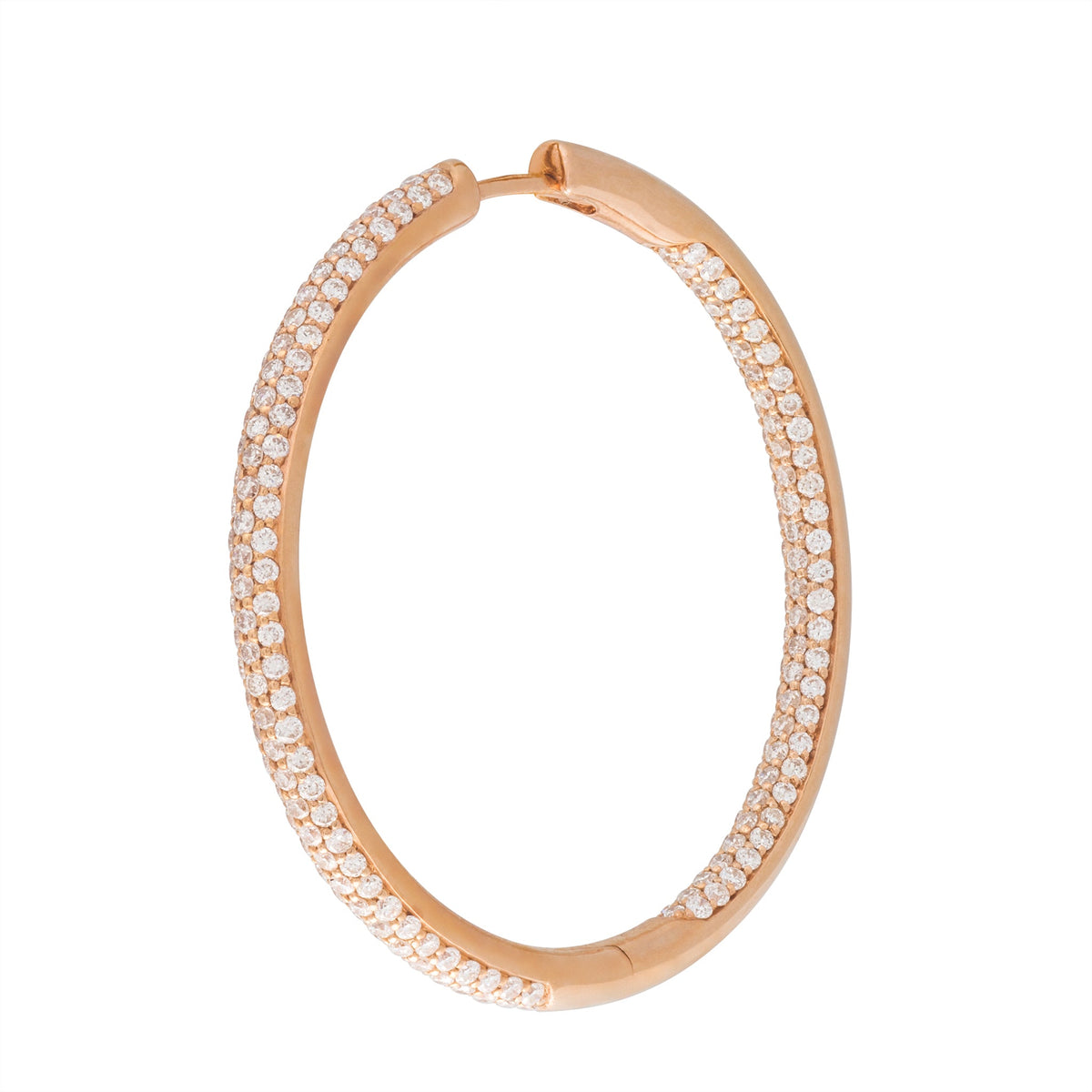Front And Back Pavè Diamond Hoops