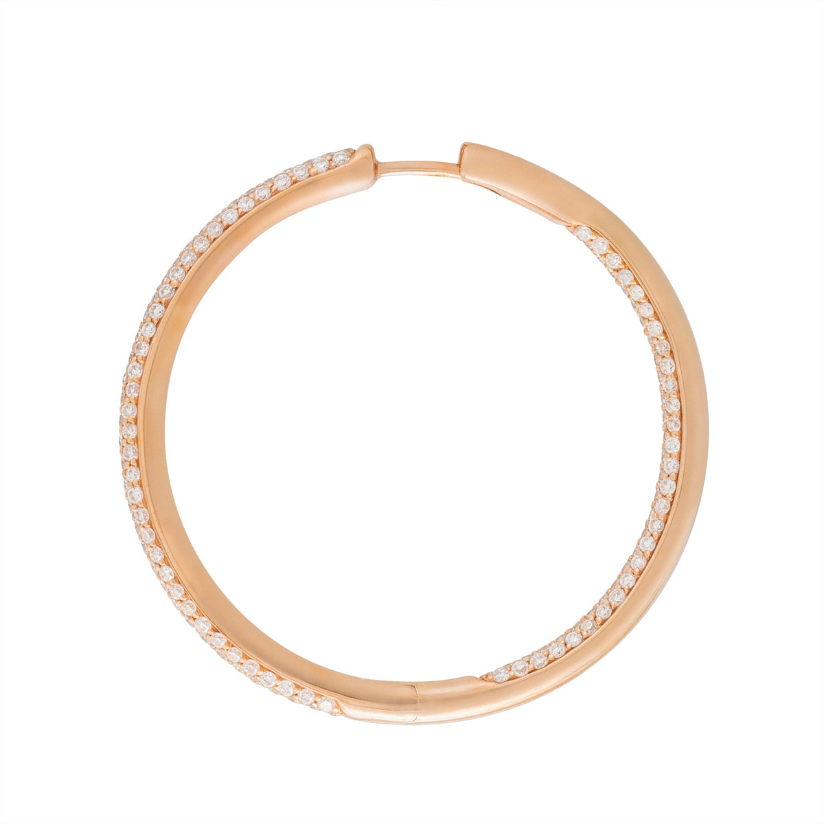 Front And Back Pavè Diamond Hoops