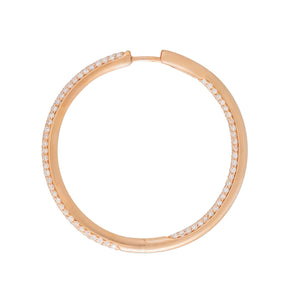 Front And Back Pavè Diamond Hoops