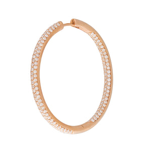 Front And Back Pavè Diamond Hoops