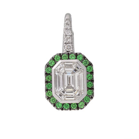 Color Framed "Illusion" Diamond Earrings
