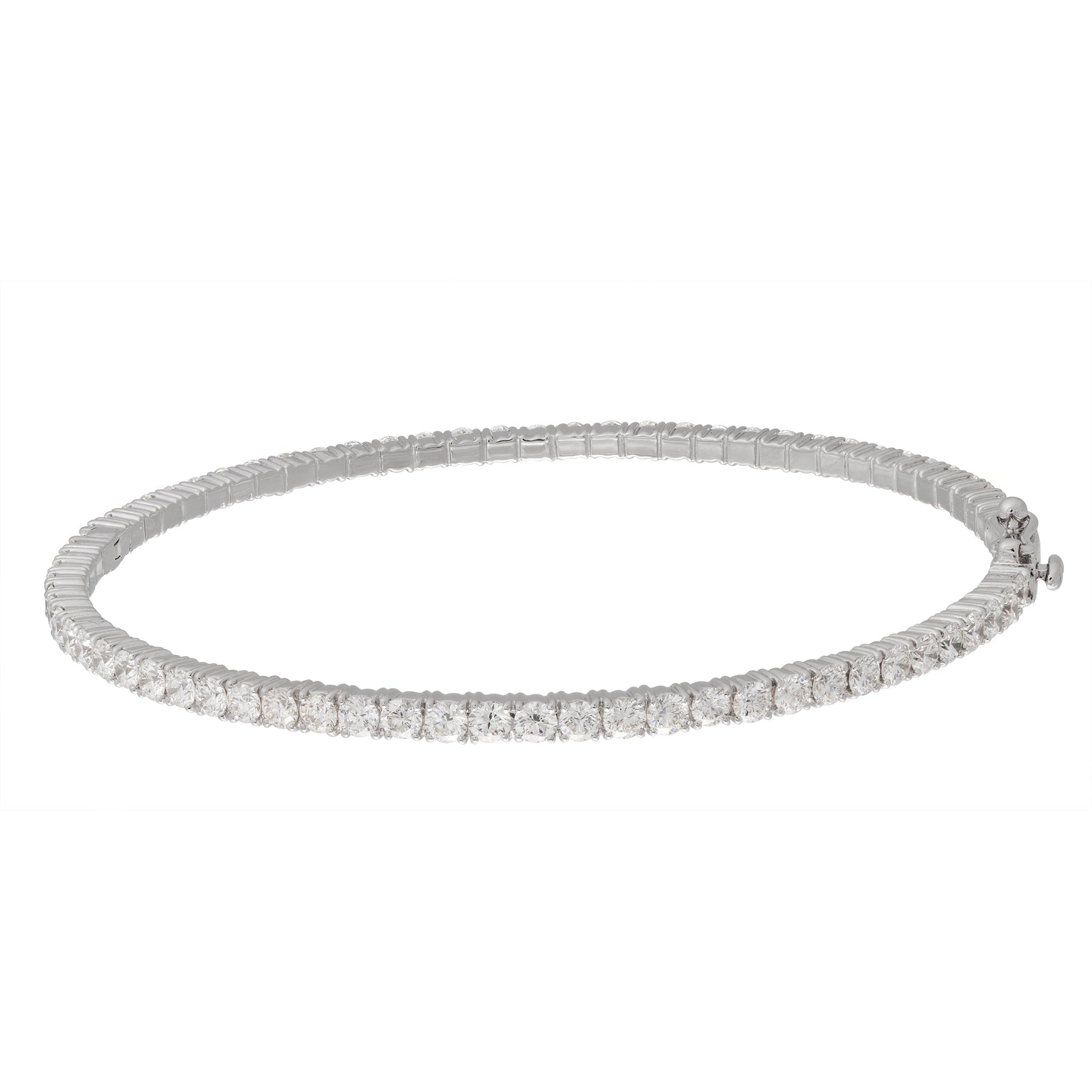 Round Shaped Diamond Bangle