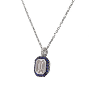 Color Framed "Illusion" Diamond Necklace