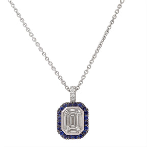 Color Framed "Illusion" Diamond Necklace