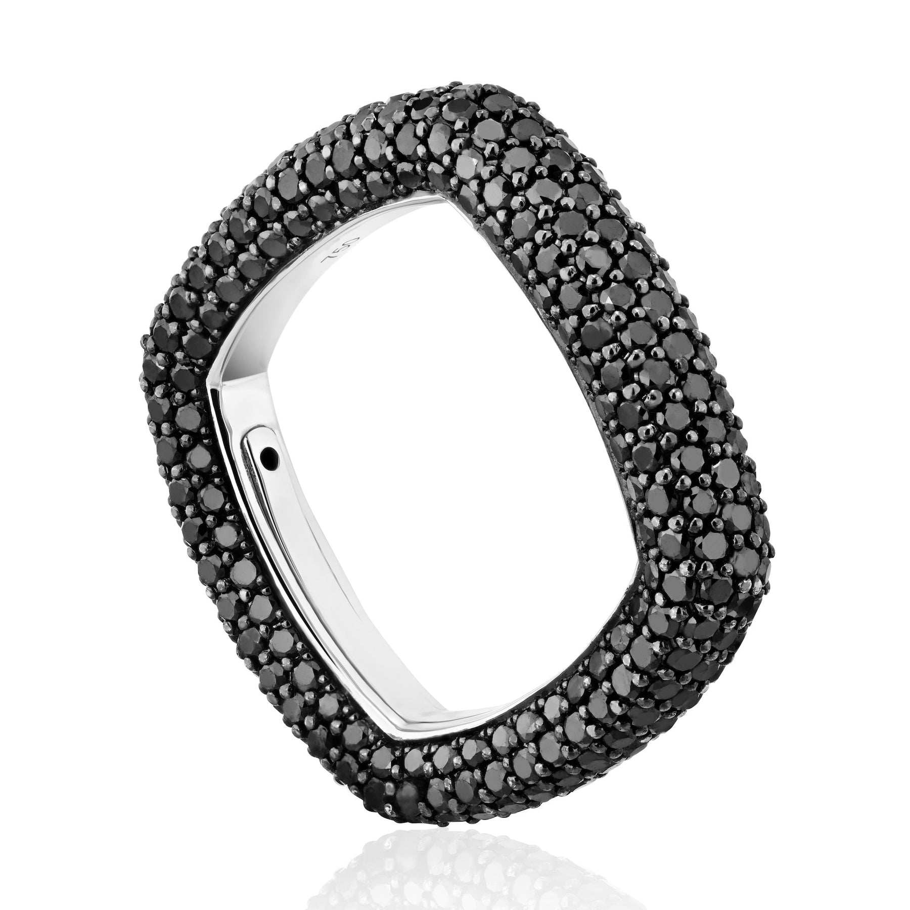 "Be Square" Elegant And Unusual Pavè Ring-Stackable