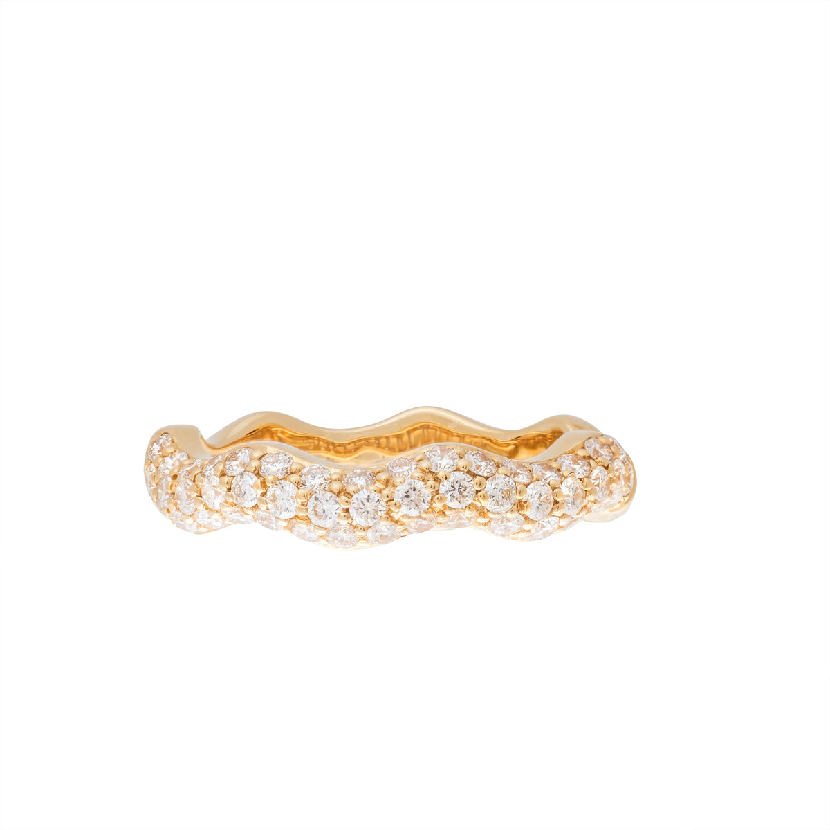 Wavy Stackable Half The Way Ring