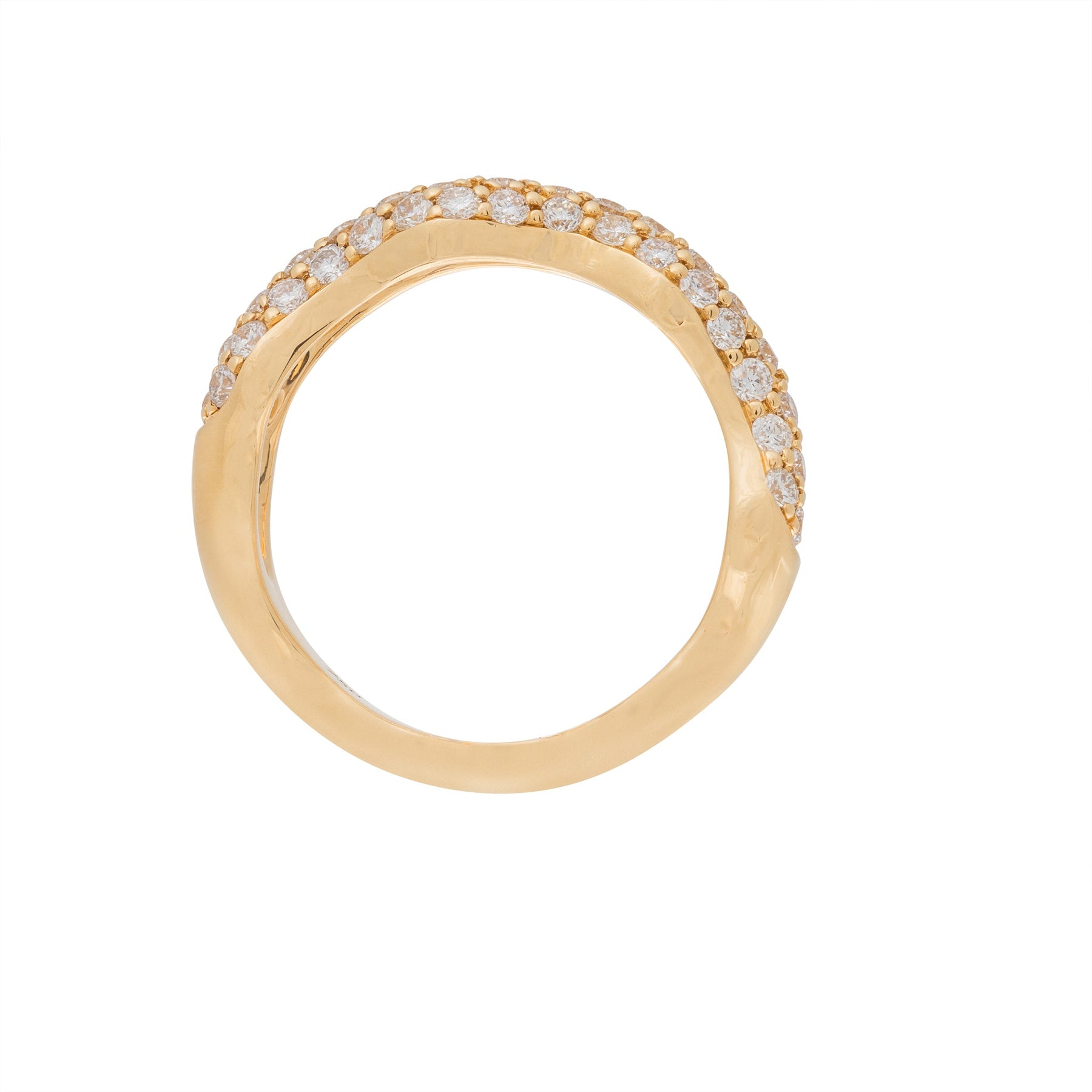 Wavy Stackable Half The Way Ring