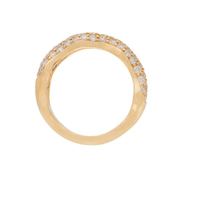 Wavy Stackable Half The Way Ring