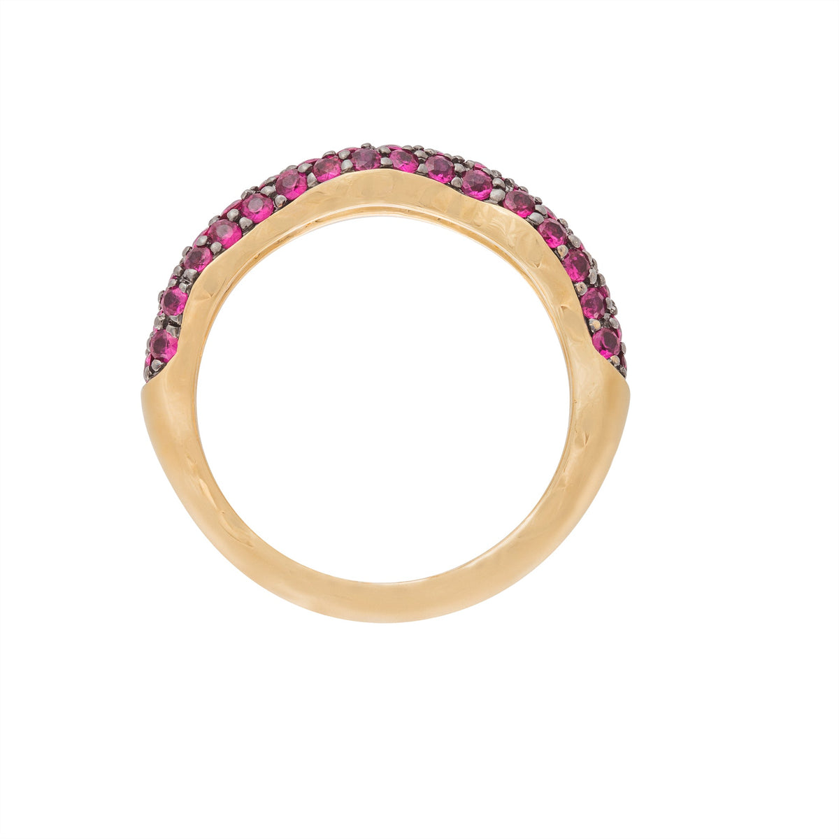 Wavy Stackable Half The Way Ring