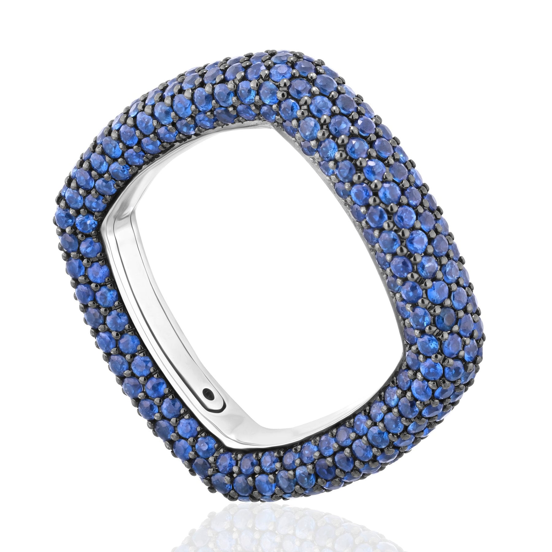 "Be Square" Elegant And Unusual Pavè Ring-Stackable