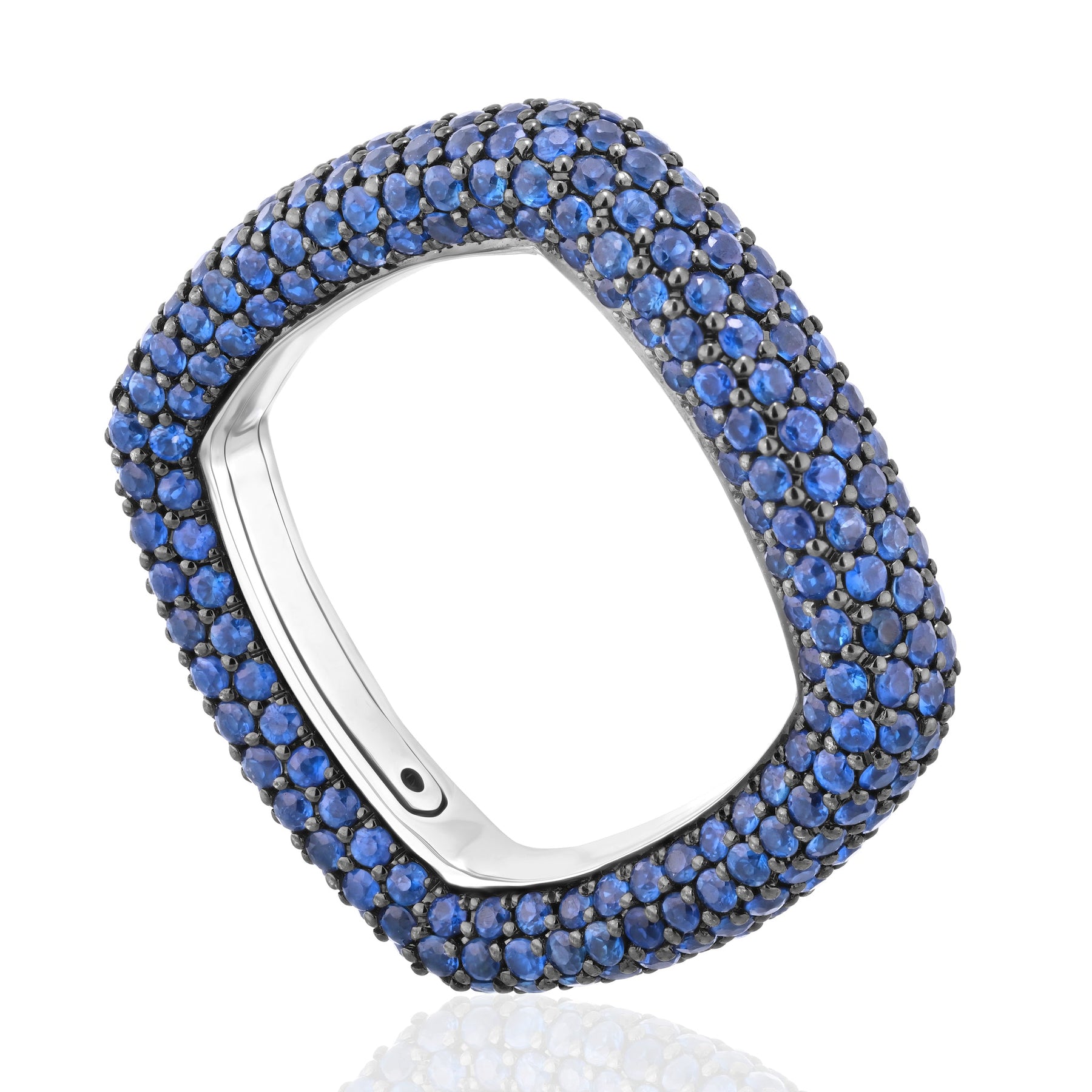 "Be Square" Elegant And Unusual Pavè Ring-Stackable