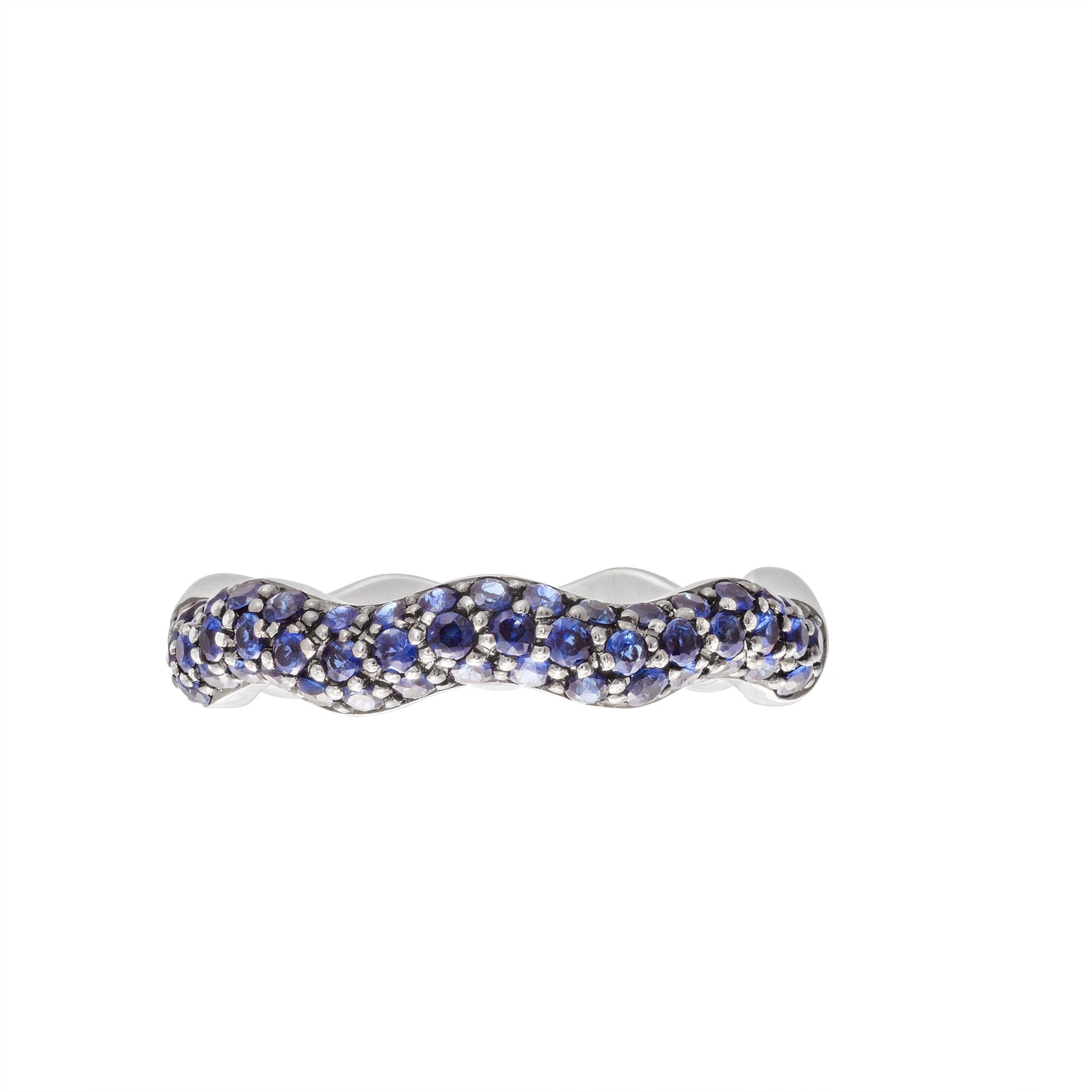 Wavy Stackable Half The Way Ring