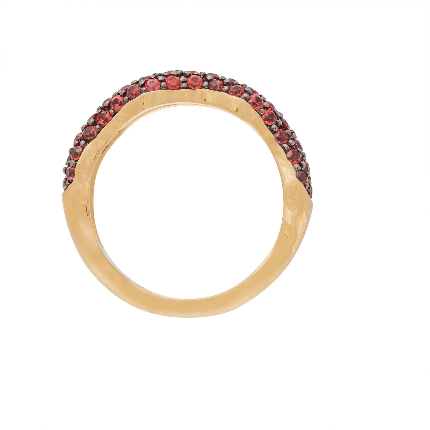 Wavy Stackable Half The Way Ring