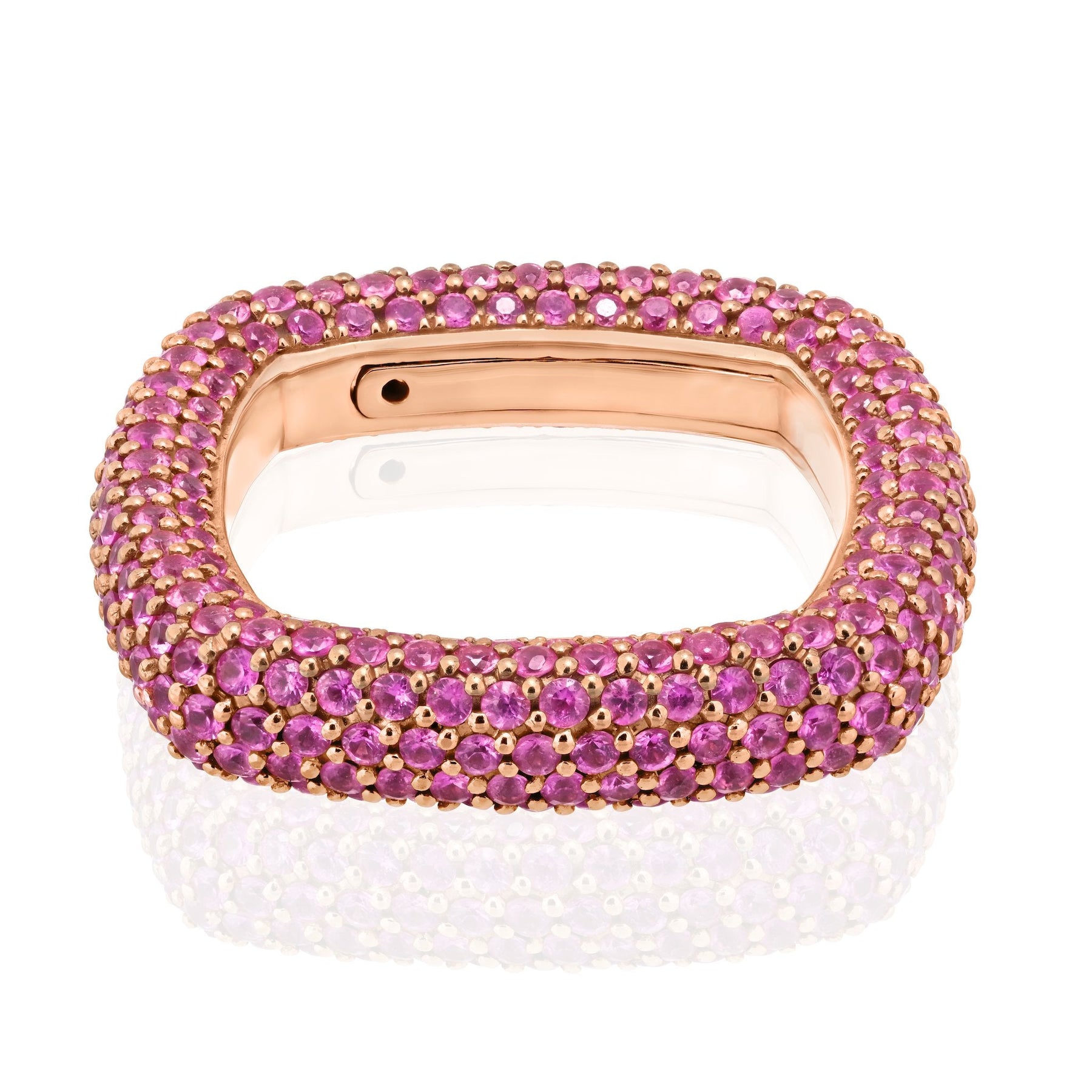 "Be Square" Elegant And Unusual Pavè Ring-Stackable