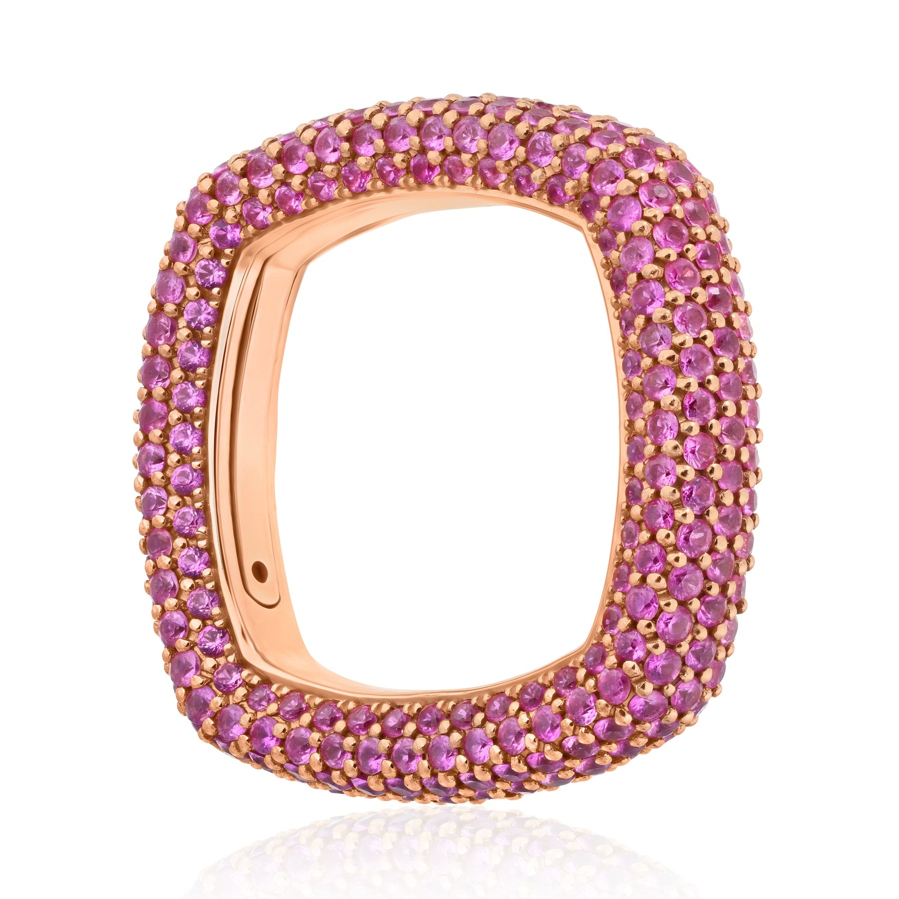 "Be Square" Elegant And Unusual Pavè Ring-Stackable
