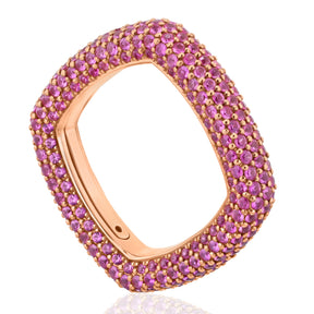 "Be Square" Elegant And Unusual Pavè Ring-Stackable