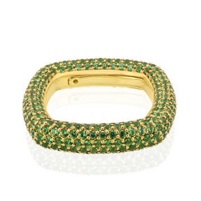 "Be Square" Elegant And Unusual Pavè Ring-Stackable