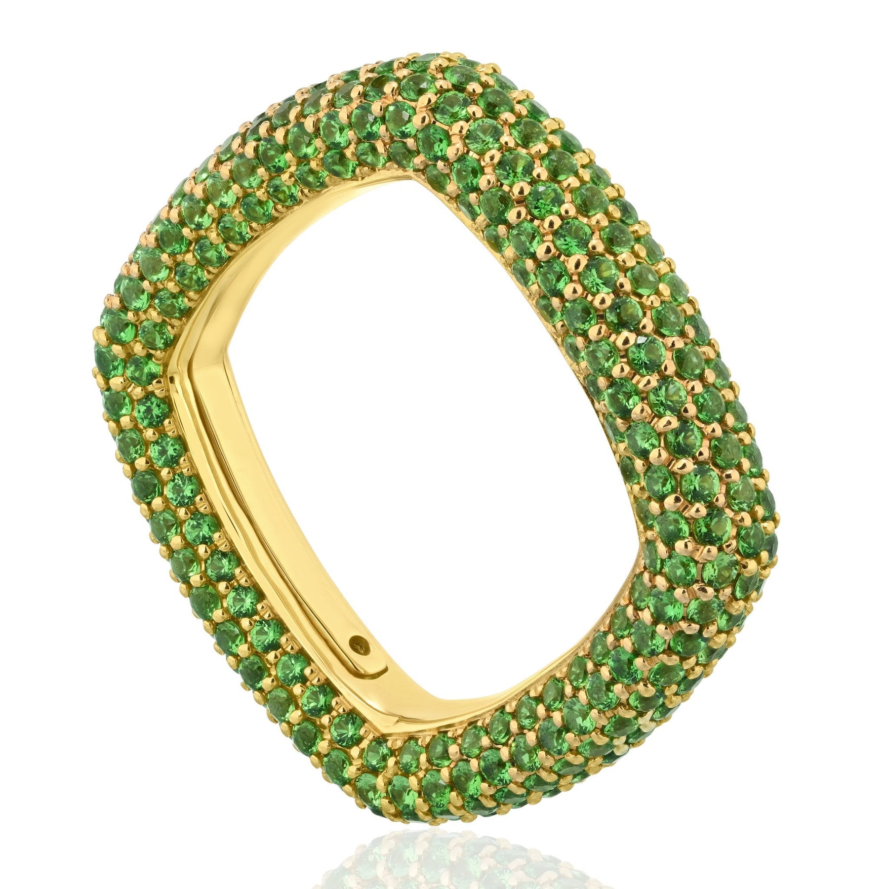 "Be Square" Elegant And Unusual Pavè Ring-Stackable