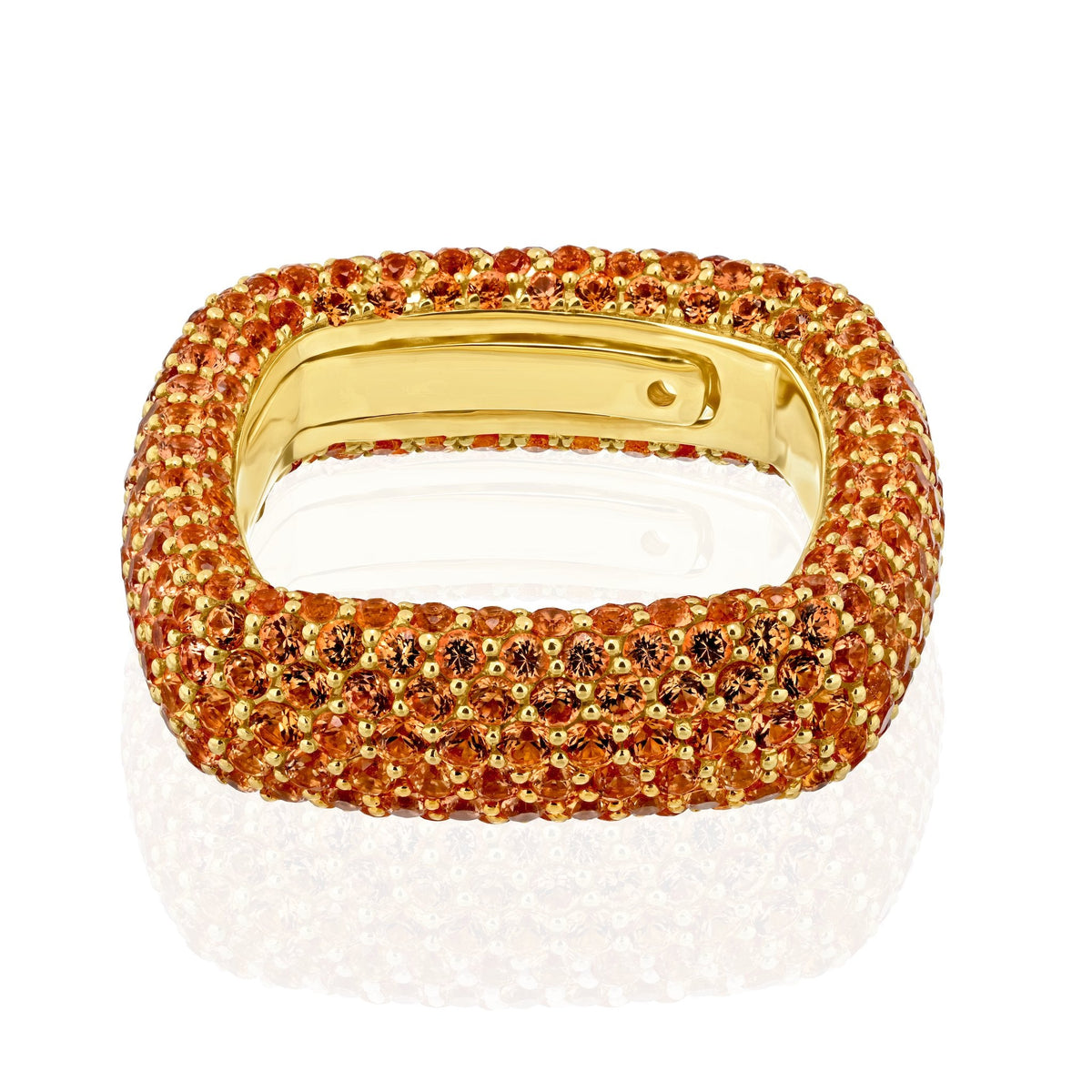 "Be Square" Medium Elegant And Unusual Pavè Ring