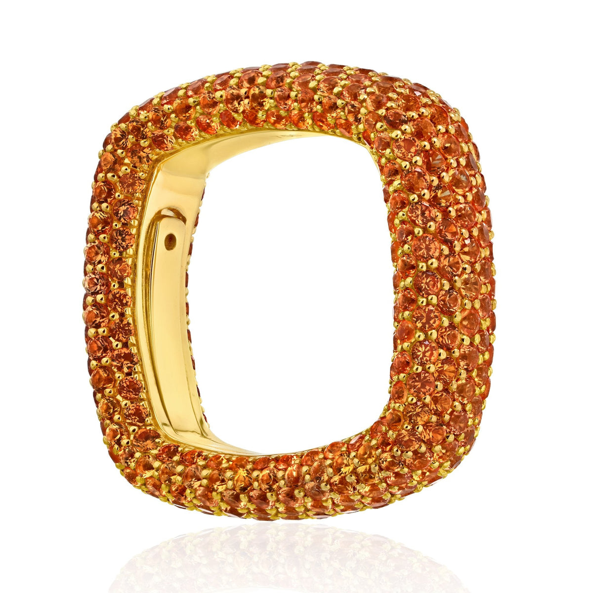 "Be Square" Medium Elegant And Unusual Pavè Ring