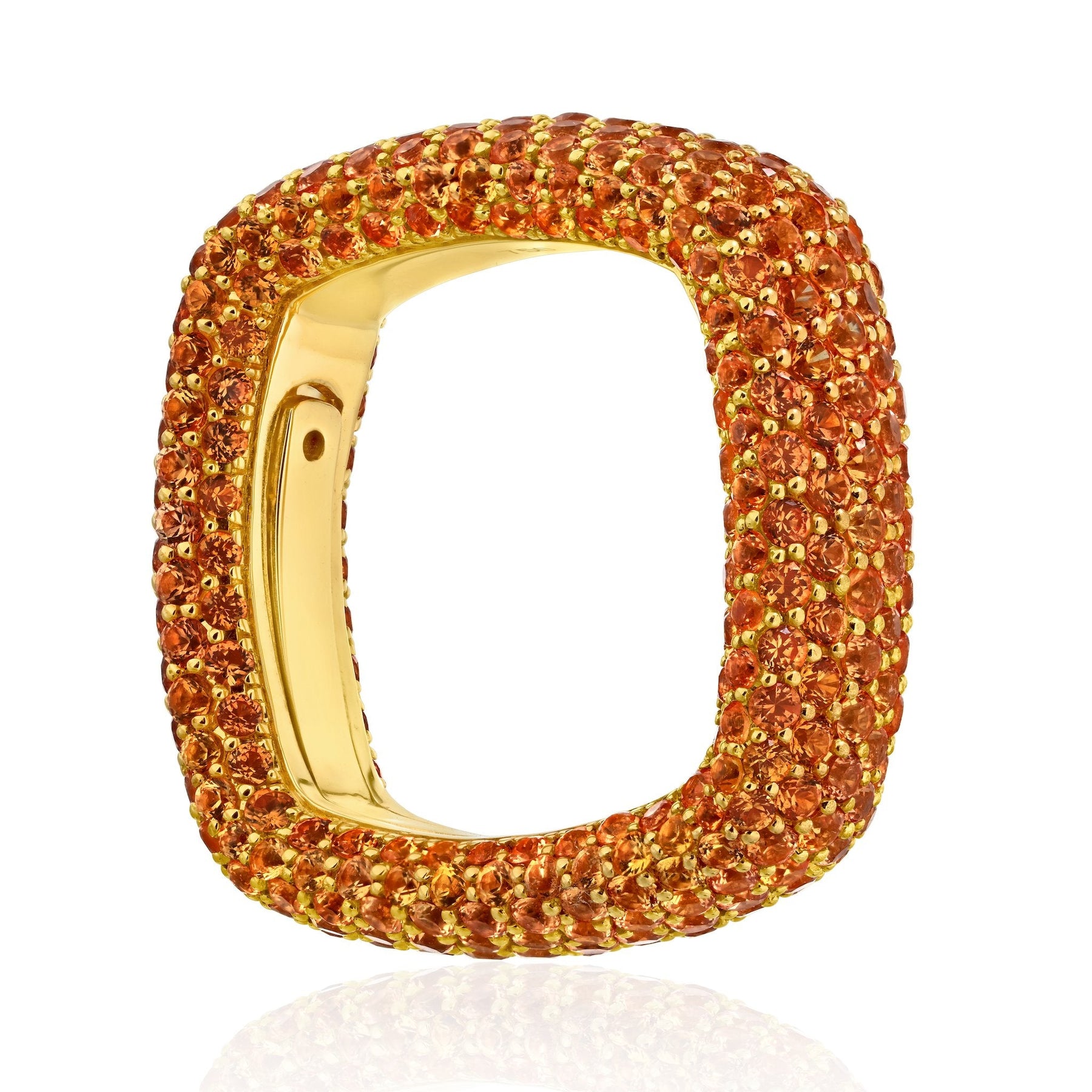 "Be Square" Medium Elegant And Unusual Pavè Ring