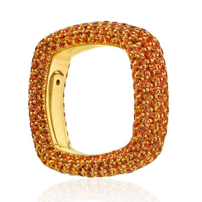 "Be Square" Medium Elegant And Unusual Pavè Ring