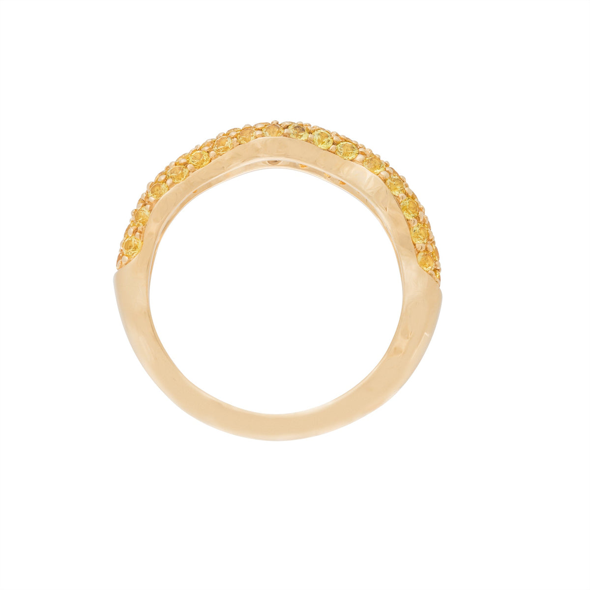 Wavy Stackable Half The Way Ring