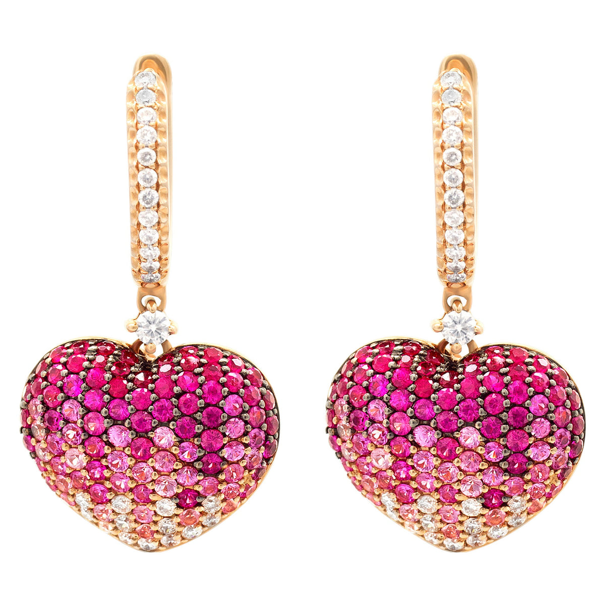 Full Colorful Hearths Earrings